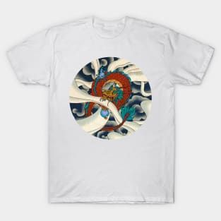 Minhwa: Asian Dragon with Magic Pearl B Type (Korean traditional/folk art) T-Shirt